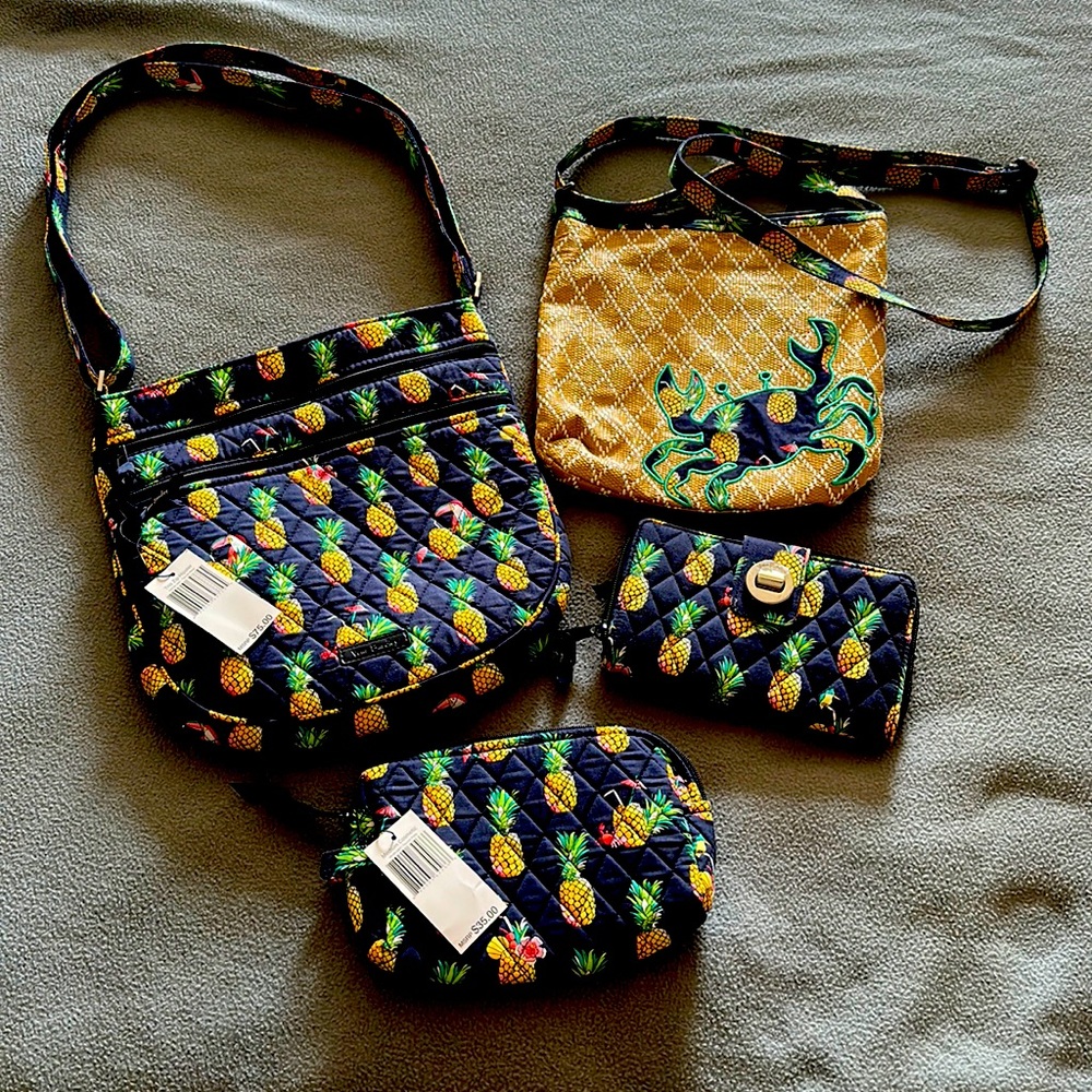 Vera Bradley Toucan Party pattern set of 4 items